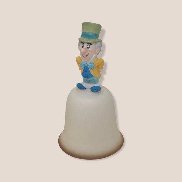 Disney Alice in Wonderland The Mad Hatter Porcelain Bell Figurine with Box - Picture 3 of 11